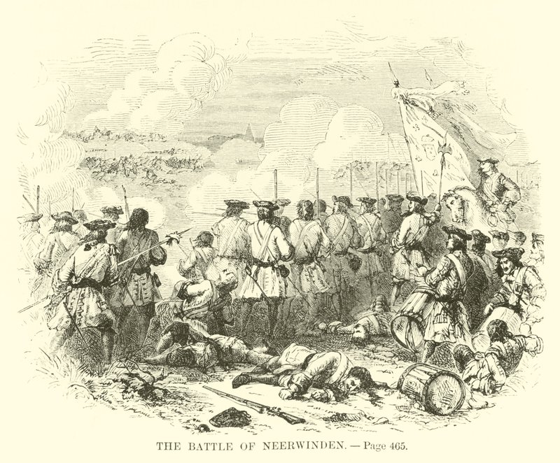 The Battle of Neerwinden by French School
