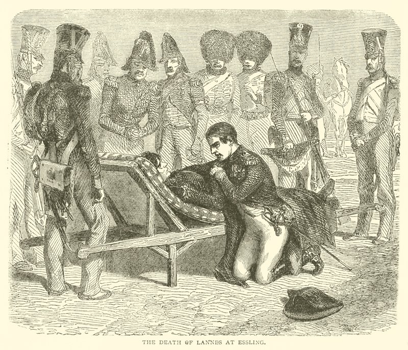 The Death of Lannes at Essling by French School