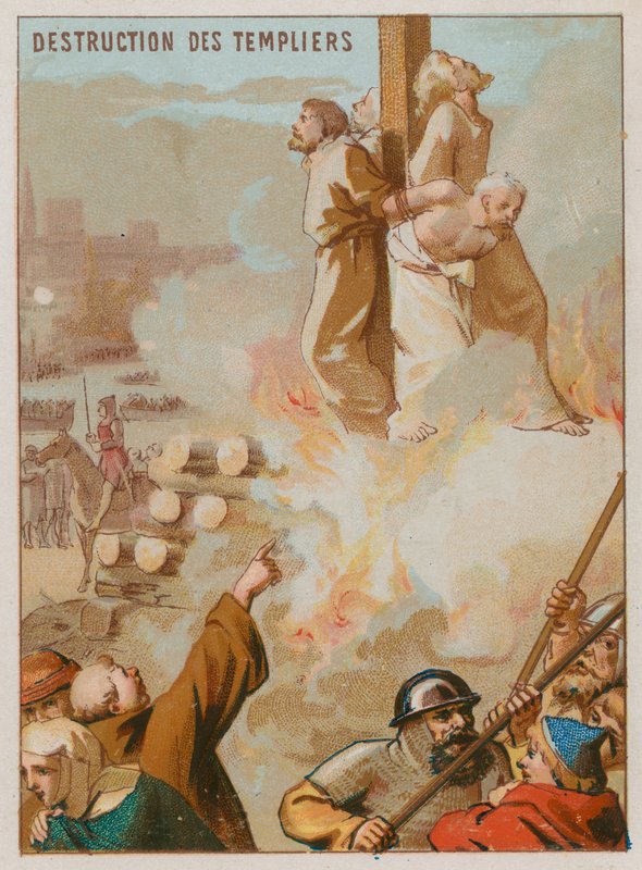 The Destruction of the Knights Templar by French School