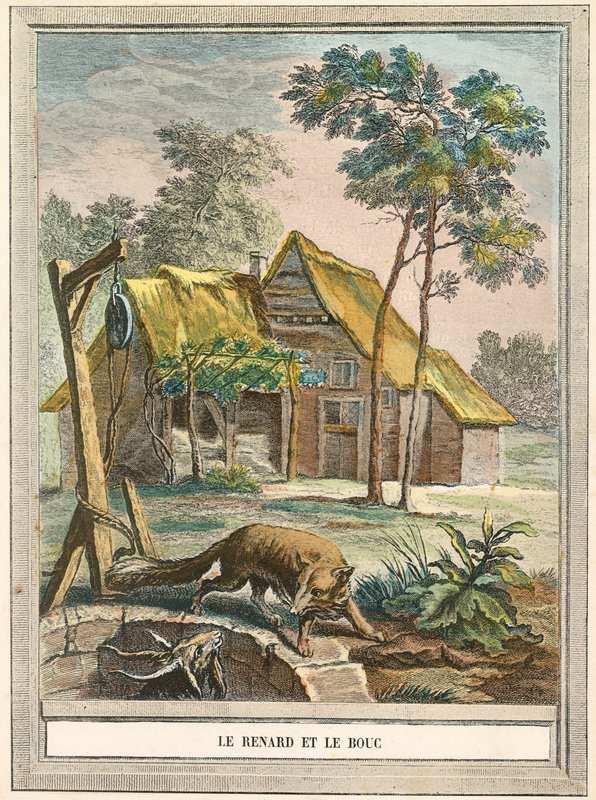 The Fox and the Goat by French School