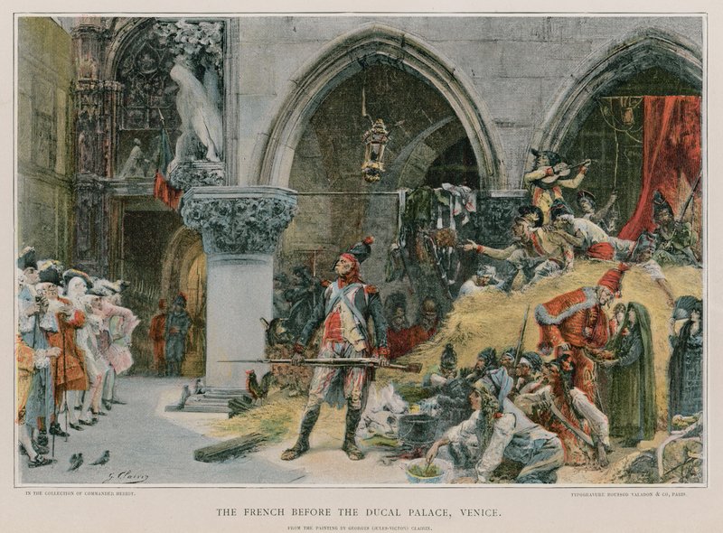 The French Before the Ducal Palace by French School