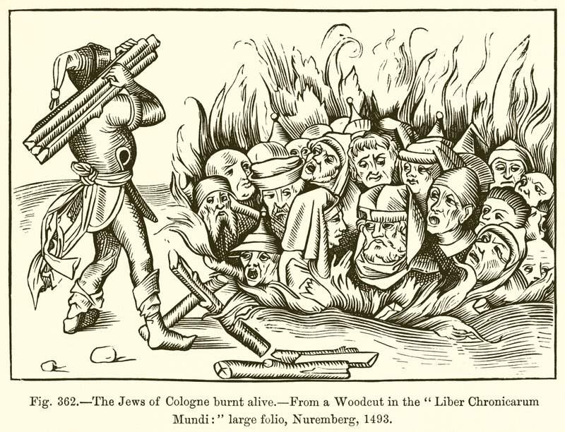 The Jews of Cologne Burnt Alive by French School