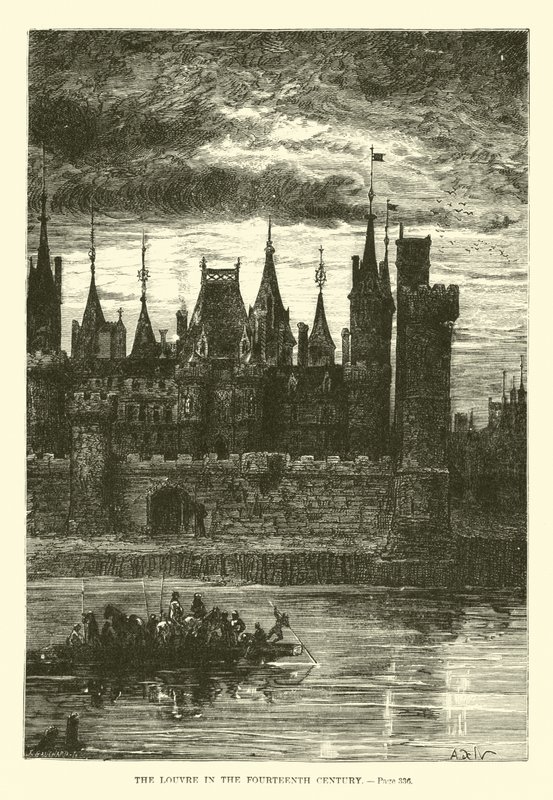 The Louvre in the Fourteenth Century by French School