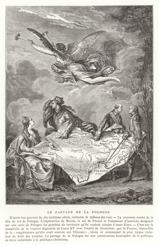 The Partition of Poland, 1772 by French School