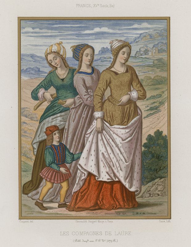 The Companions of Laura by French School