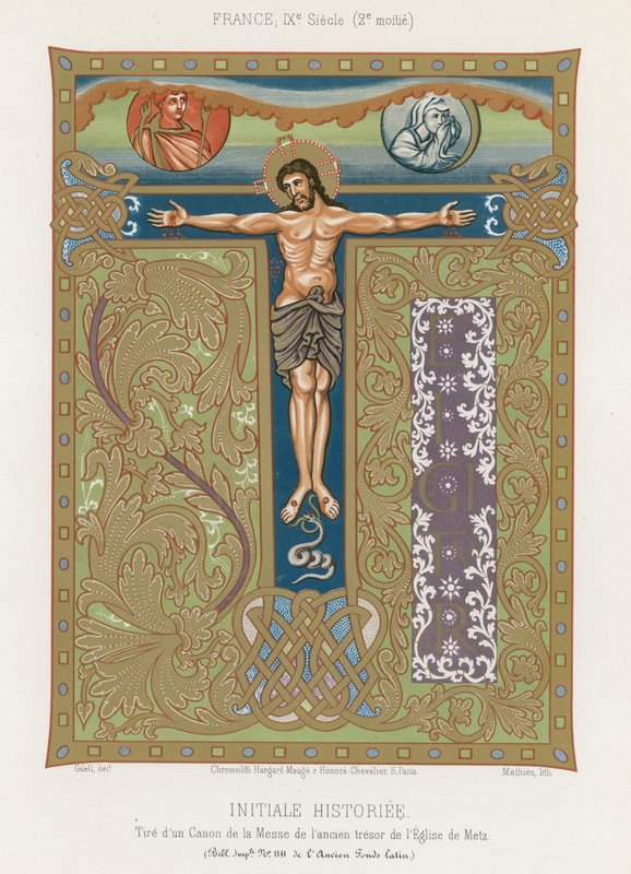 The crucifixion of Jesus Christ by French School