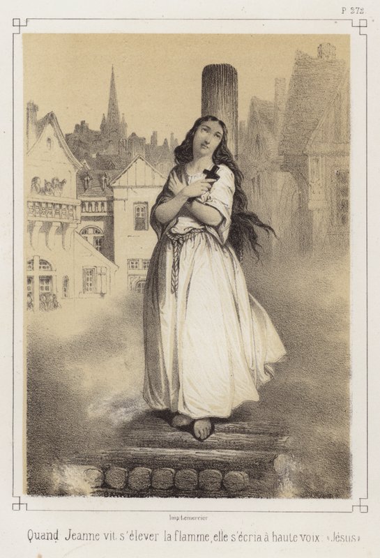 The martyrdom of Joan of Arc by French School