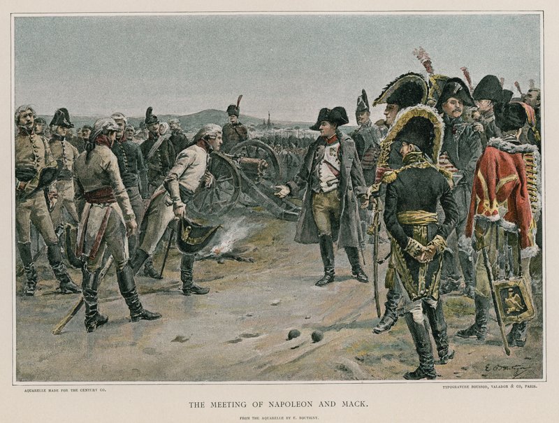 The Meeting of Napoleon and Mack by French School