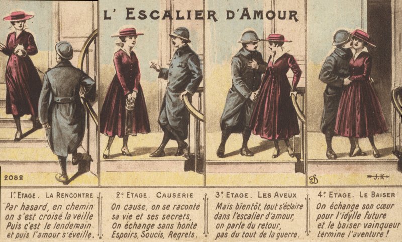 The progression of love by French School