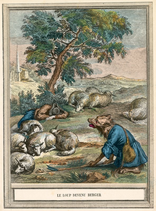 The Wolf Becomes Shepherd by French School
