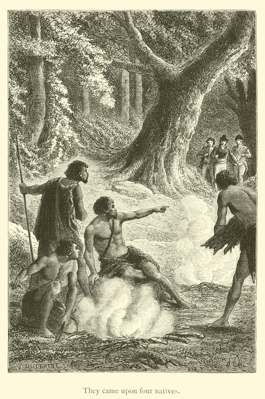 They came upon four natives by French School