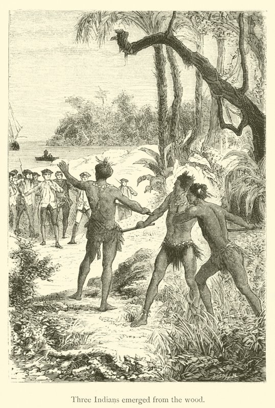 Three Indians Emerged from the Wood by French School