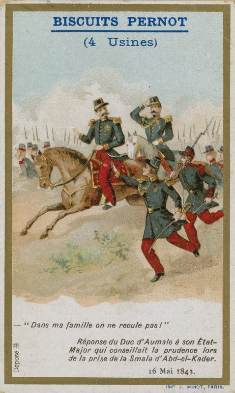 Trade card issued with Biscuits Pernot by French School
