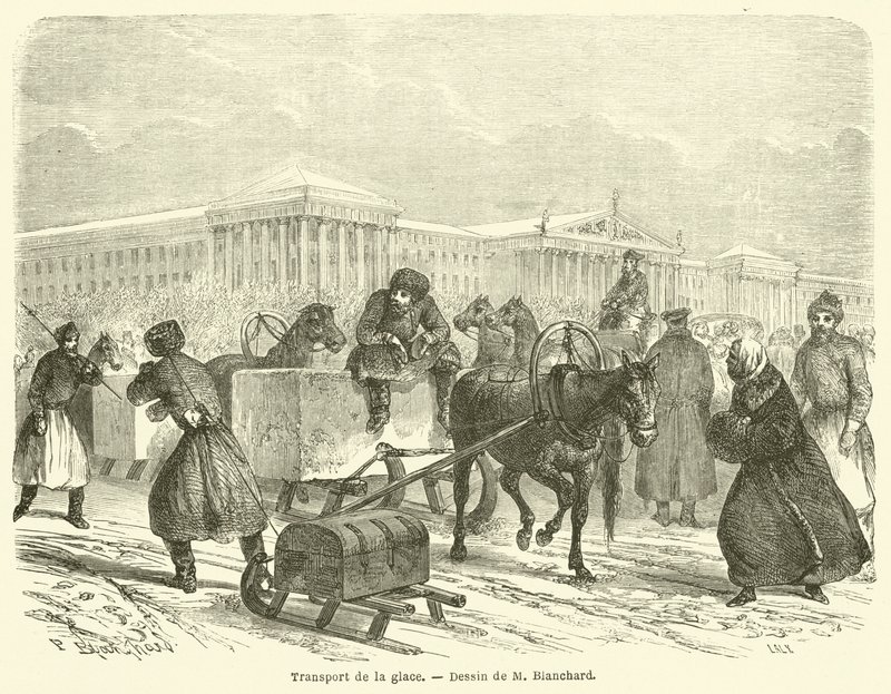 Ice Transport (engraving) by French School