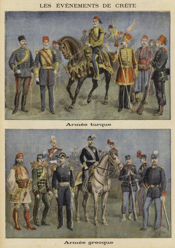 Turkish and Greek armies by French School