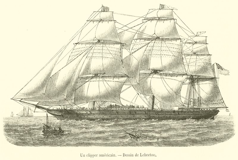 An American Clipper by French School