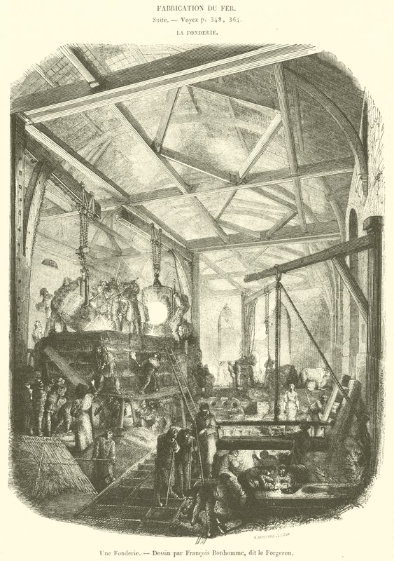 A Foundry (engraving) by French School