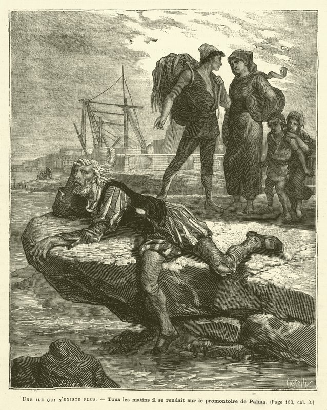 An Island That No Longer Exists (engraving) by French School
