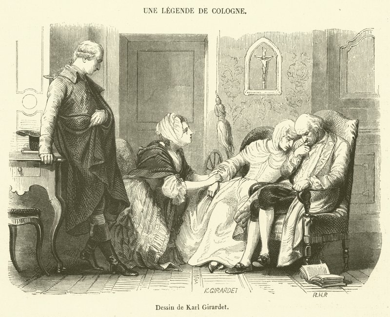 A Legend of Cologne (engraving) by French School