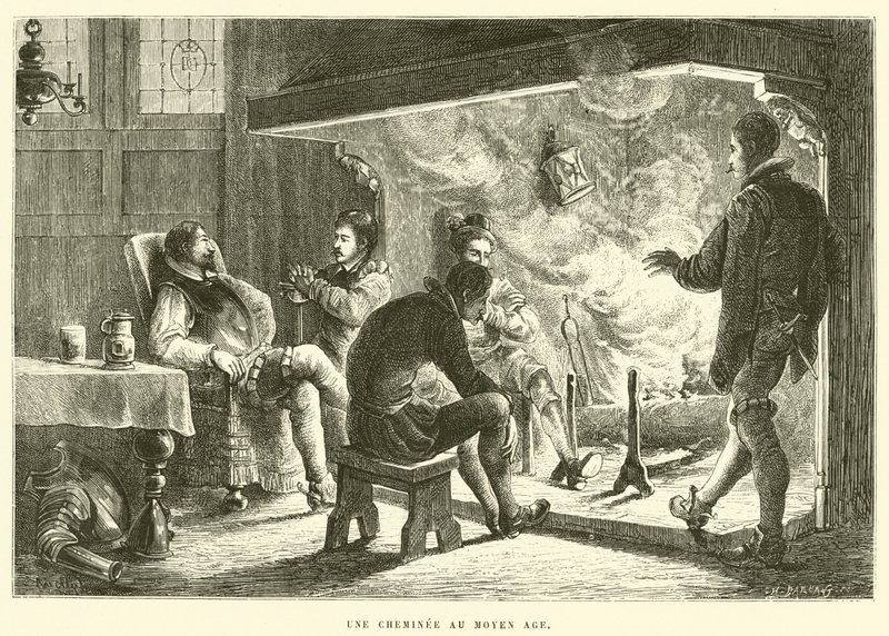 A Chimney in the Middle Ages by French School