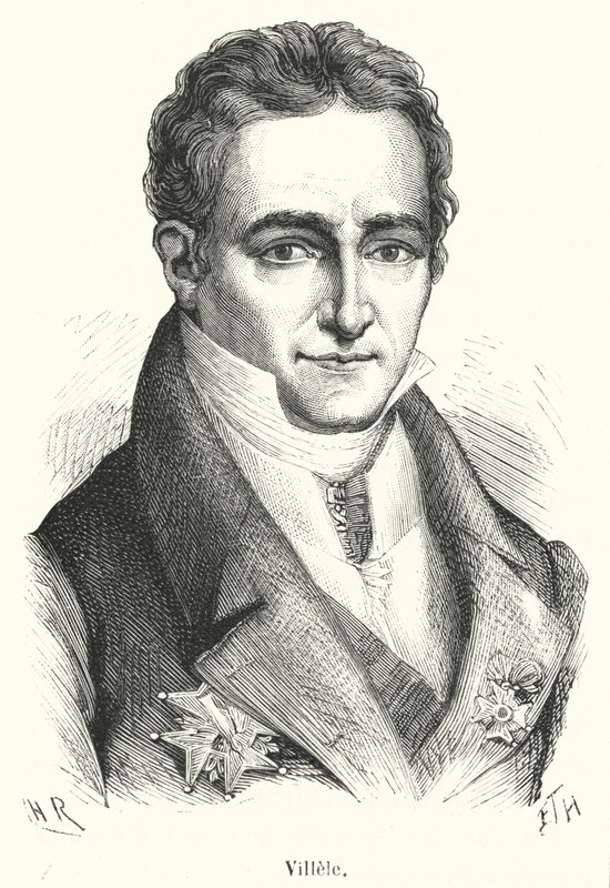 Villele (engraving) by French School