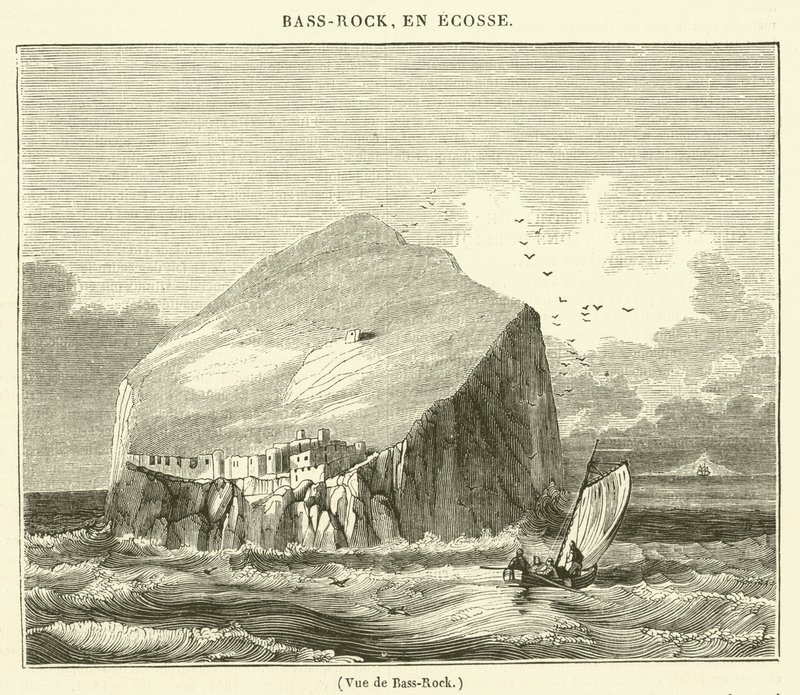 View of Bass Rock by French School