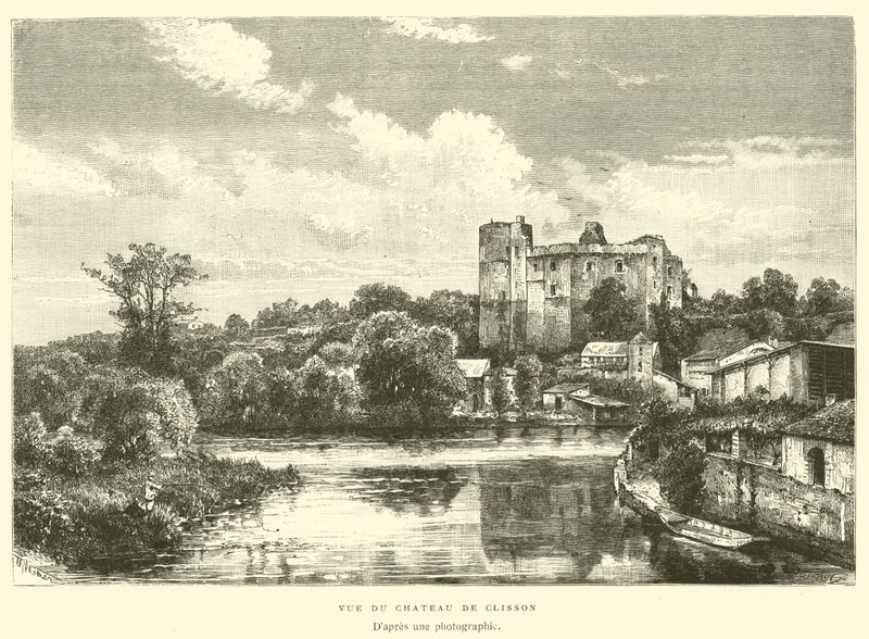 View of the Castle of Clisson (engraving) by French School