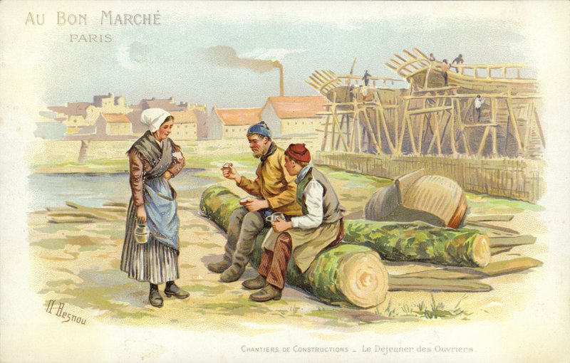 Workers Having a Rest by French School
