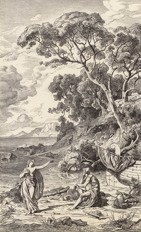 Odysseus and Calypso by Friedrich the Elder Preller