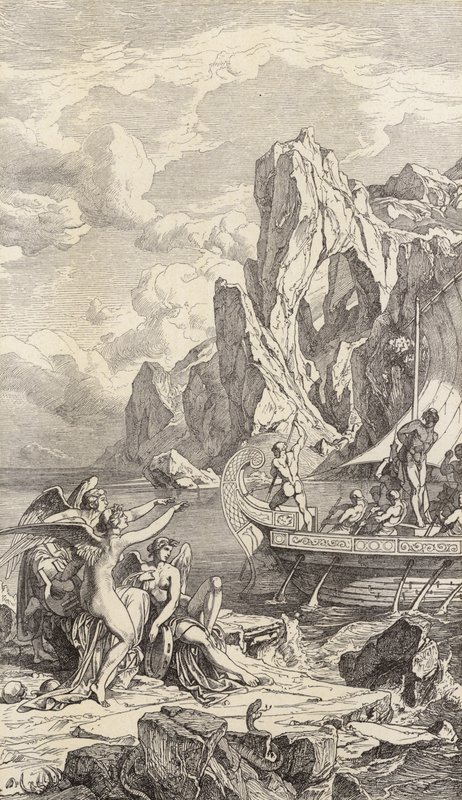 Odysseus and the Sirens by Friedrich the Elder Preller
