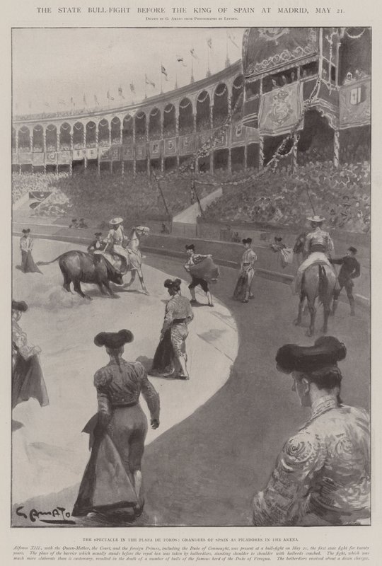 The State Bull-Fight before the King of Spain at Madrid, 21 May by G.S. Amato