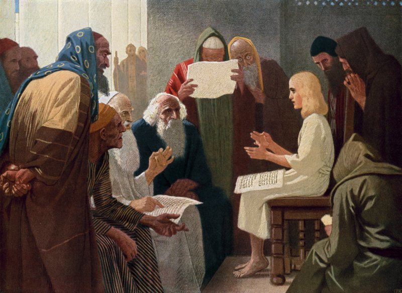 Jesus in the Temple by Gebhard Fugel