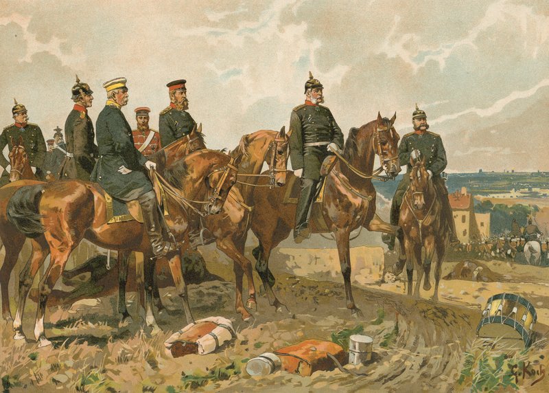 Kaiser Wilhelm I of Germany and His Staff by Georg Koch