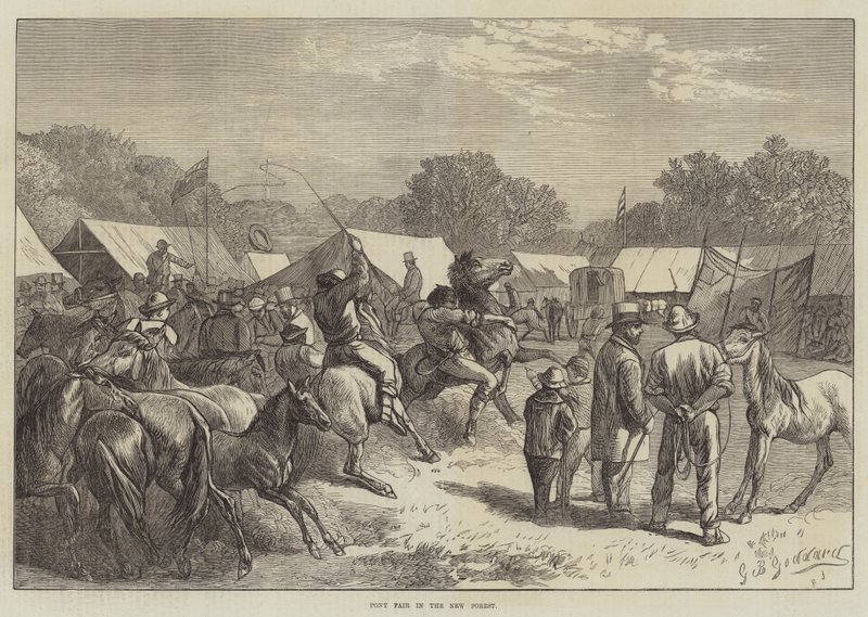 Pony Fair in the New Forest by George Bouverie Goddard