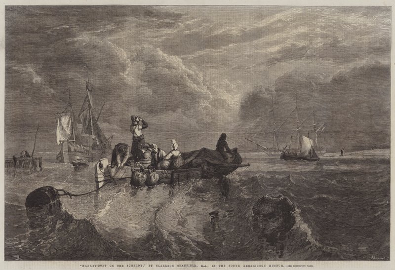 Market-Boat on the Scheldt by George Clarkson Stanfield