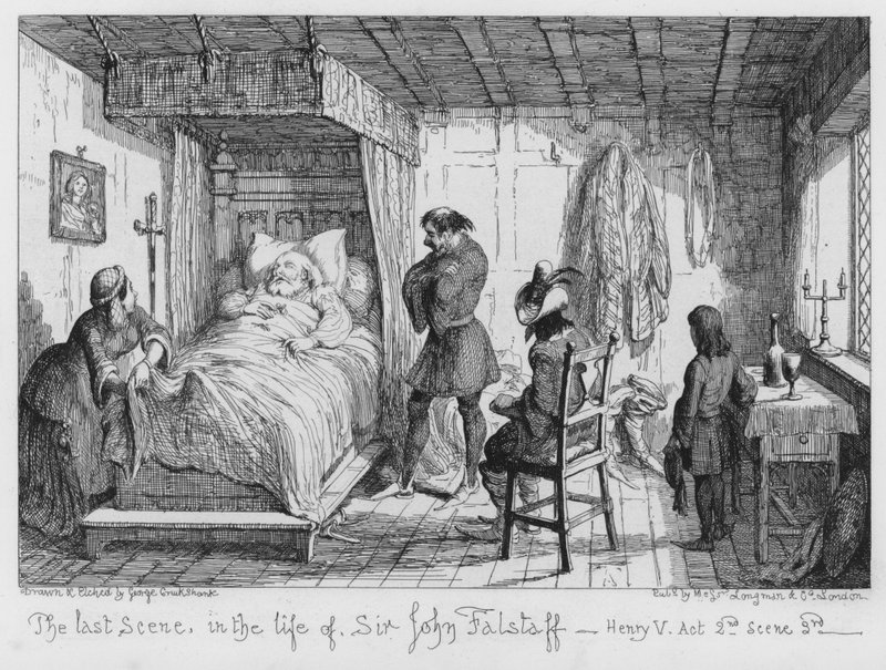 The Last Scene in the Life of Sir John Falstaff by George Cruikshank