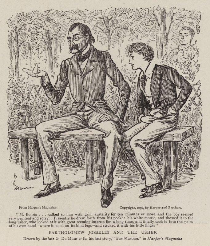 Bartholomew Josselin and the Usher by George du Maurier