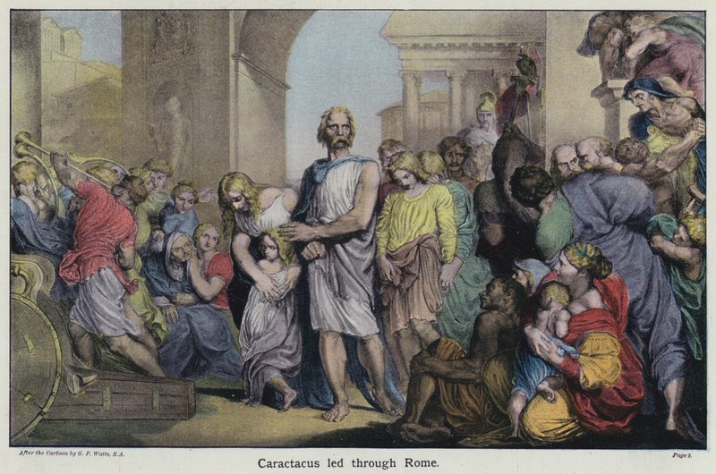 Caractacus led through Rome by George Frederick after Watts