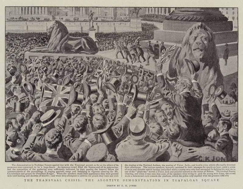 The Transvaal Crisis, the Abortive Demonstration in Trafalgar Square by George Kingston Jones