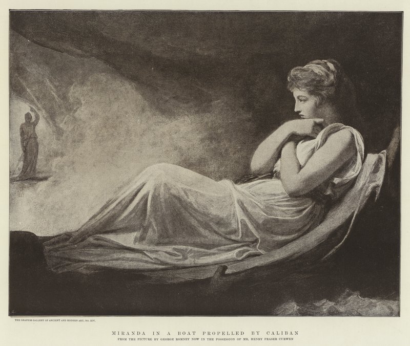 Miranda in a Boat Propelled by Caliban by George Romney