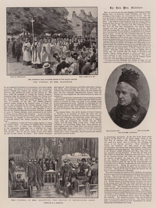 The Funeral of Mrs Gladstone by George Soper