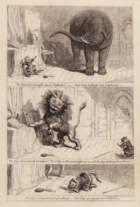 Puss In Boots by George (after) Cruikshank
