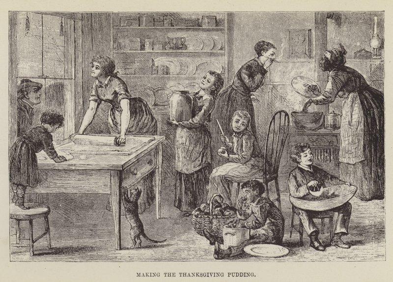 Making the Thanksgiving Pudding by George Augustus Sala