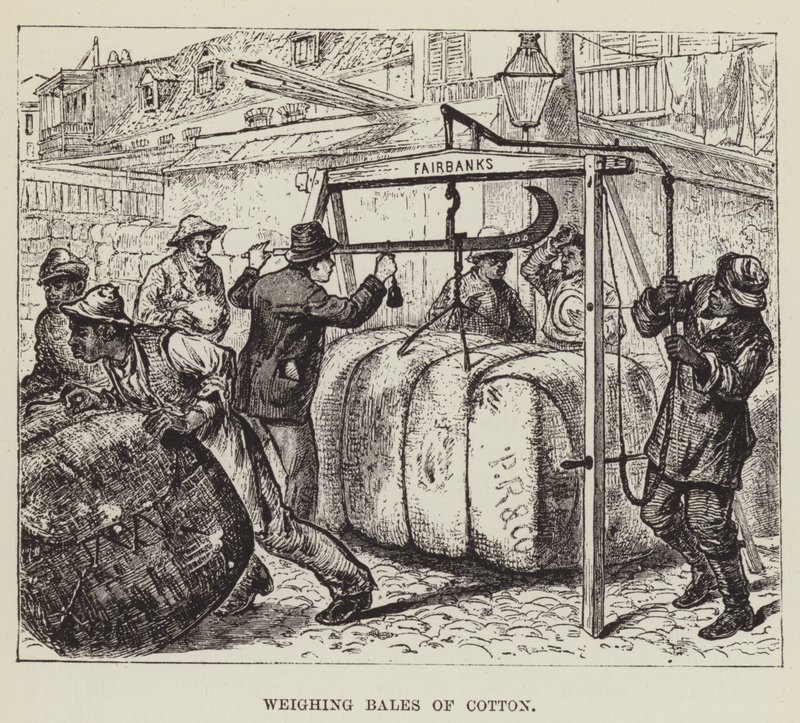 Weighing Bales of Cotton by George Augustus Sala