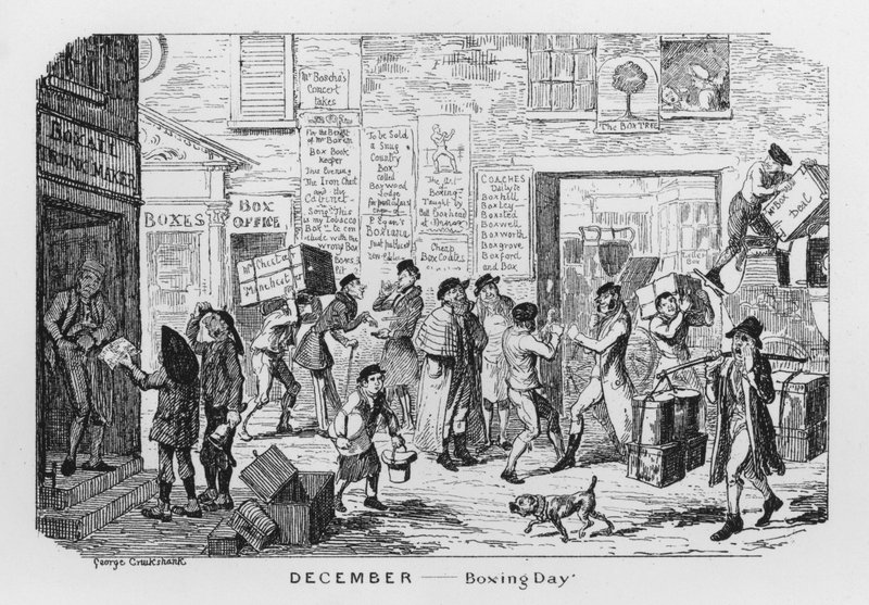 Boxing Day (engraving) by George Cruikshank