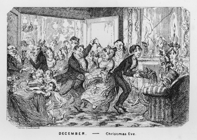December, Christmas Eve by George Cruikshank