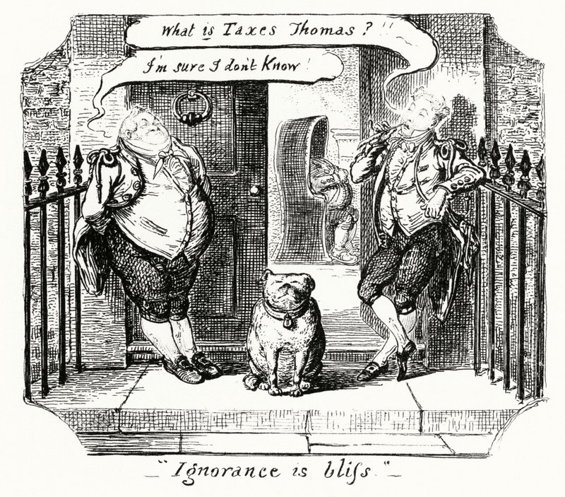 Ignorance is Bliss by George Cruikshank