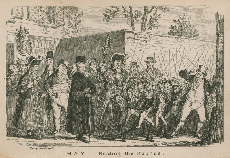 May - Beating the Bounds by George Cruikshank