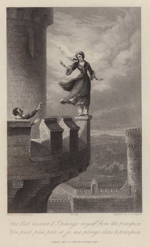 Rebecca and the Templar (engraving) by George Cruikshank