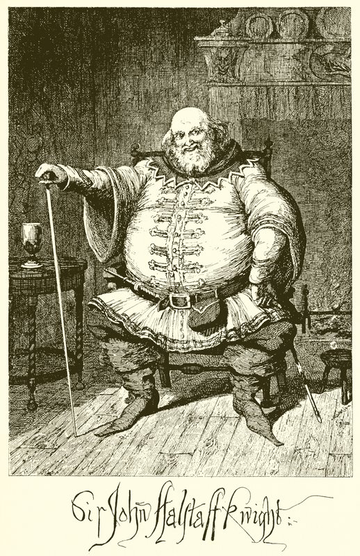 Sir John Falstaff by George Cruikshank